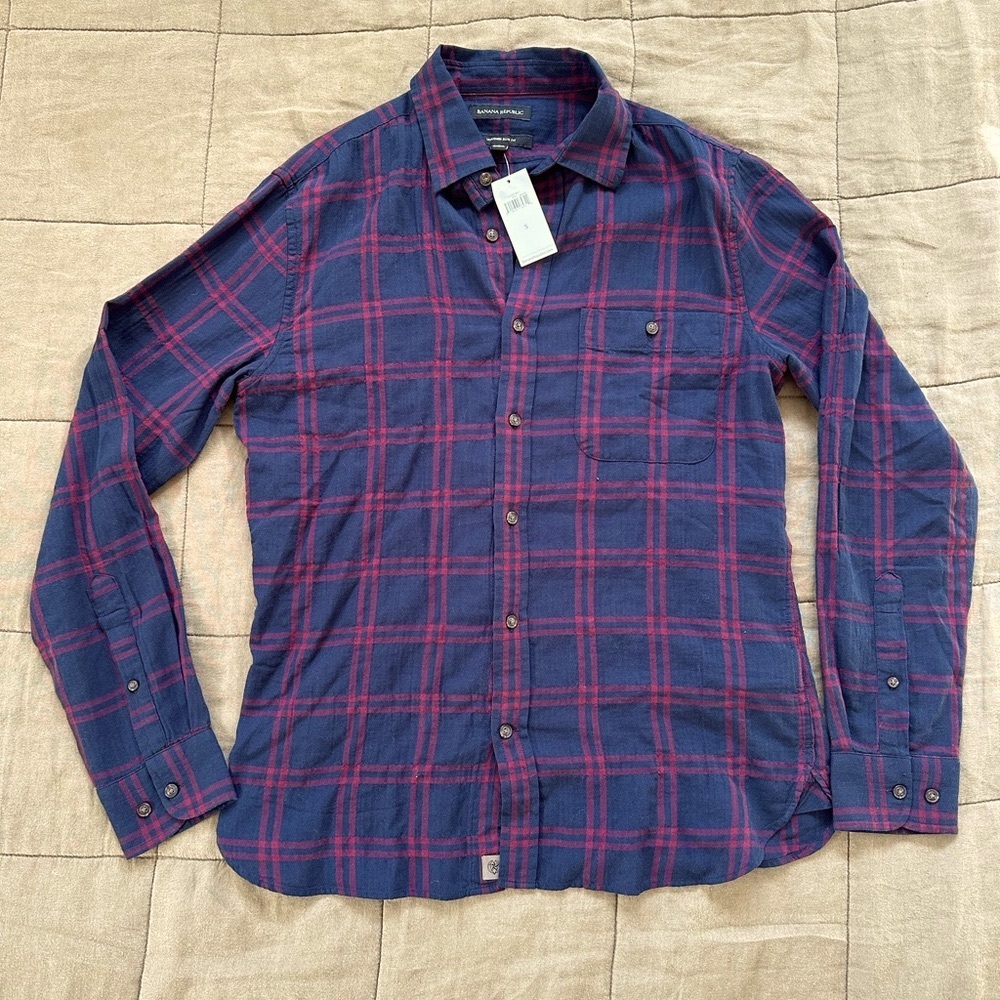 NWT Banana Republic untucked slim fit flannel - SMALL
